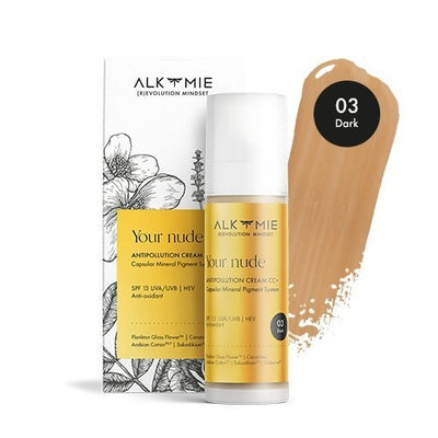 Alkmie YOUR NUDE 03 DARK - CC+ cream with intelligent pigment system 30ml - Alkemie - Vesa Beauty