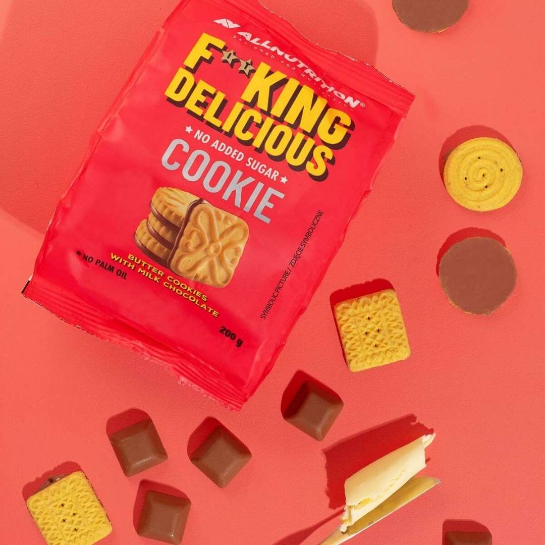 ALLNUTRITION FITKING DELICIOUS COOKIE - Butter Cookies with Milk Chocolate 200g - ALLNUTRITION - Vesa Beauty