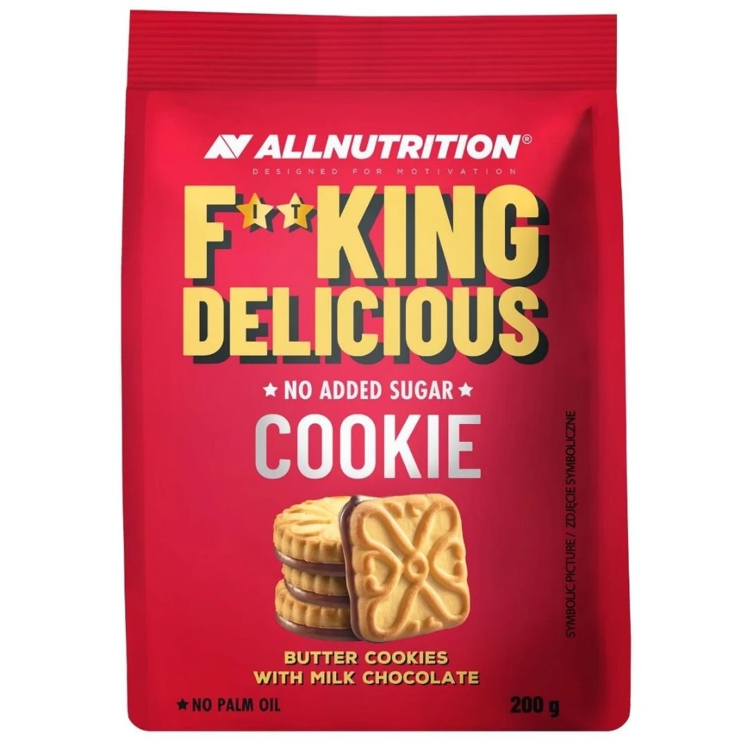 ALLNUTRITION FITKING DELICIOUS COOKIE - Butter Cookies with Milk Chocolate 200g - ALLNUTRITION - Vesa Beauty