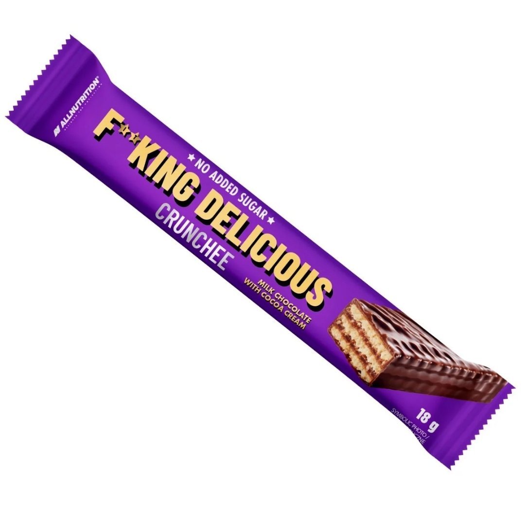ALLNUTRITION Fitking Delicious Crunchee - Milk Chocolate with Cocoa Cream 18g - ALLNUTRITION - Vesa Beauty