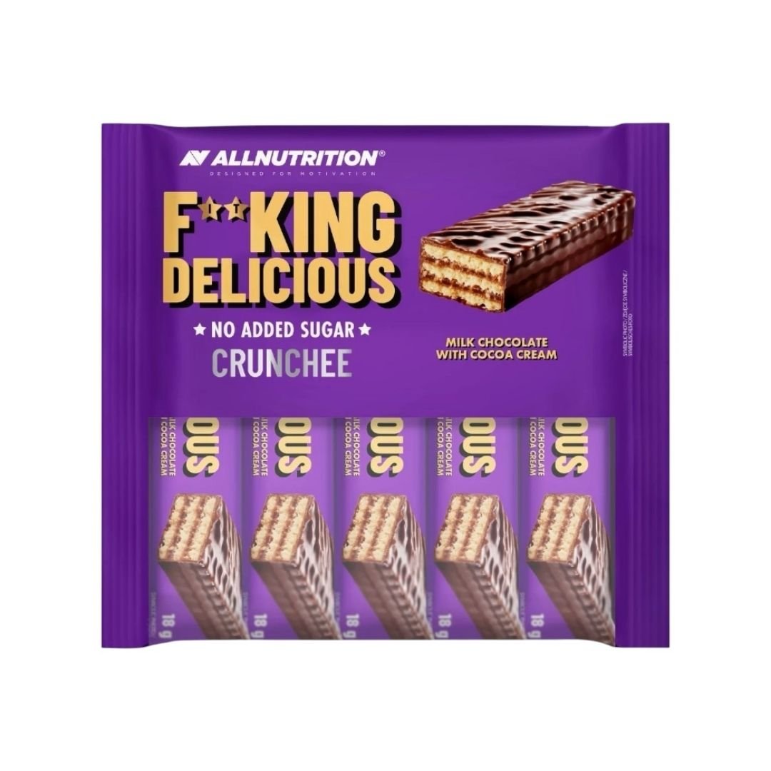 ALLNUTRITION Fitking Delicious Crunchee - Milk Chocolate with Cocoa Cream 18g - ALLNUTRITION - Vesa Beauty