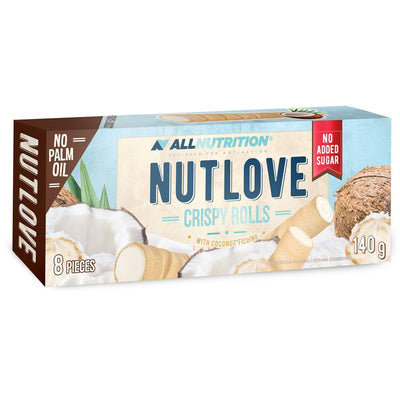 ALLNUTRITION NUTLOVE Crispy Rolls Coconut 140g - ALLNUTRITION - Vesa Beauty