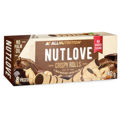 ALLNUTRITION NUTLOVE Crispy Rolls Hazelnut-Cocoa 140g - ALLNUTRITION - Vesa Beauty