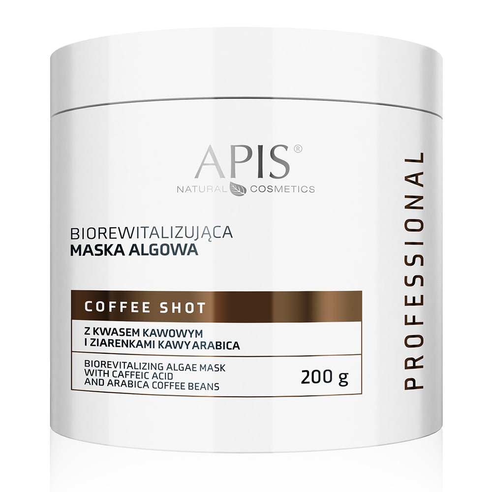 APIS Coffee Shot - Biorevitalizing Algae Mask with Caffeic Acid & Arabica Coffee Beans 200g - APIS - Vesa Beauty