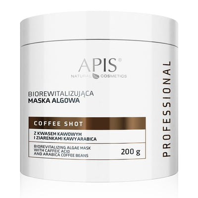 APIS Coffee Shot - Biorevitalizing Algae Mask with Caffeic Acid & Arabica Coffee Beans 200g - APIS - Vesa Beauty