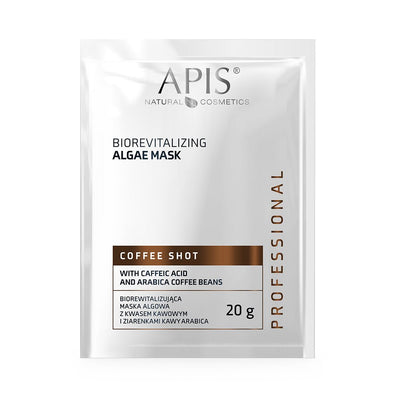 APIS Coffee Shot - Biorevitalizing Algae Mask with Caffeic Acid & Arabica Coffee Beans 20g - APIS - Vesa Beauty