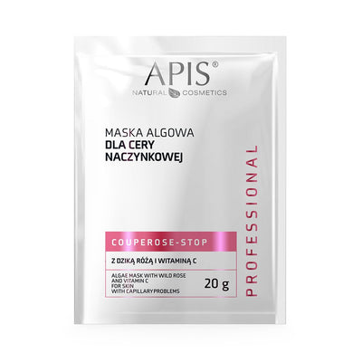 APIS Couperose-Stop - Algae Mask with Wild rose & Vitamin C for skin with capillary problems 20g - APIS - Vesa Beauty