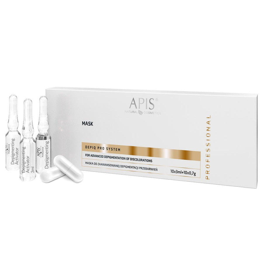 APIS Depiq Pro System - Mask for advanced depigmentation of discolouration 10x3ml + 10x0.7g - APIS - Vesa Beauty