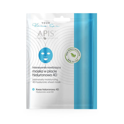 APIS Home Spa - Intensively moisturizing 4D hyaluronic Sheet Mask 20g - APIS - Vesa Beauty