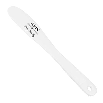 APIS White large cosmetic spatula with logo - APIS - Vesa Beauty