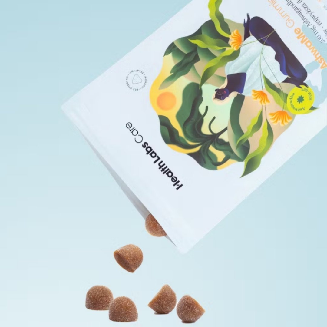 AshwaMe Gummies - Ashwagandha in jellies to support stress resistance 60pcs - HealthLabs Care - Vesa Beauty
