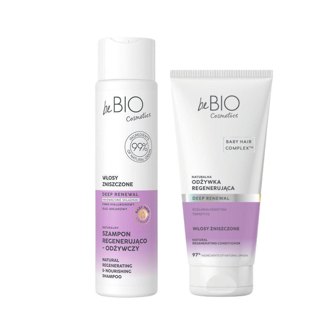 Baby Hair Complex - Damaged Hair Set: Shamoo 300ml + FREE Conditioner 200ml - beBIO Ewa Chodakowska - Vesa Beauty