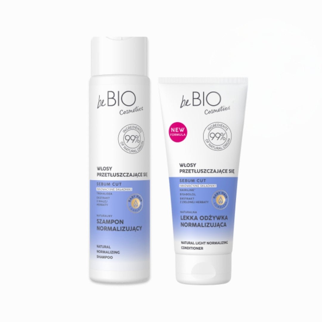 Baby Hair Complex - Greasy Hair Set: Shampoo 300ml + FREE Conditioner 200ml - beBIO Ewa Chodakowska - Vesa Beauty