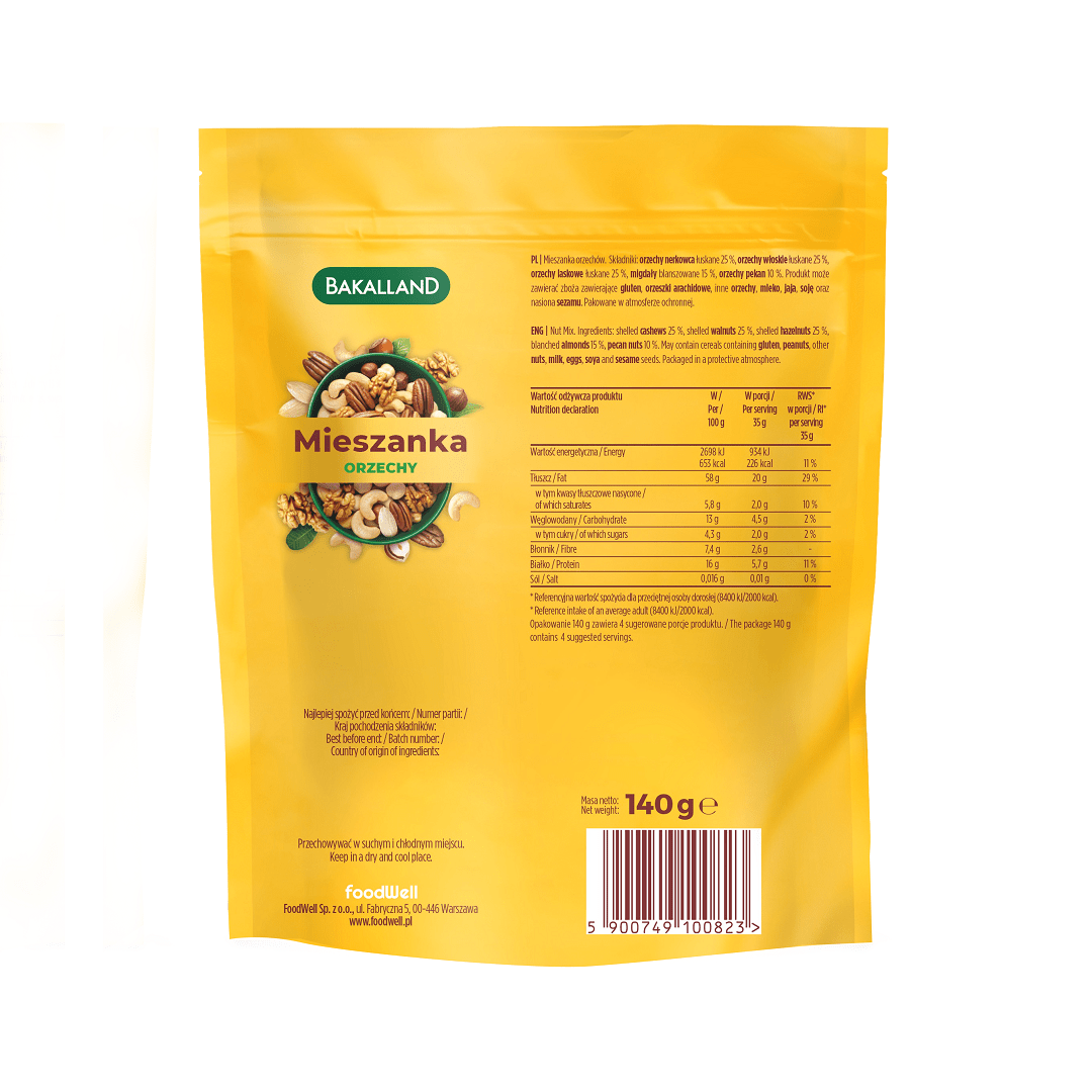 Bakalland Mixed Nuts - Nutty Treat 140g - Purella Superfoods - Vesa Beauty