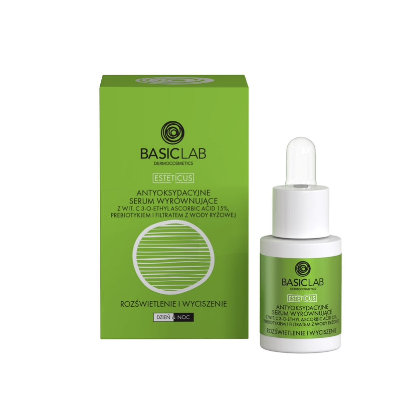 BasicLab Antioxidant levelling serum with vit. C 15% with rice water filtrate 15ml - BasicLab - Vesa Beauty