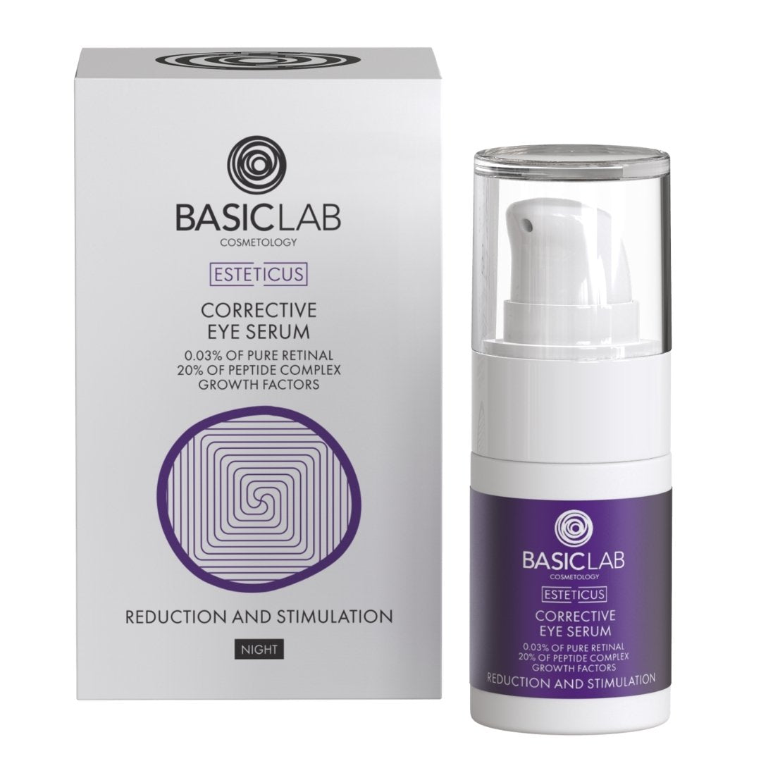 Natural Cosmetics ESTETICUS  Corrective Eye Serum with retinal 0.03%, 20% peptide complex and growth factors 15ml