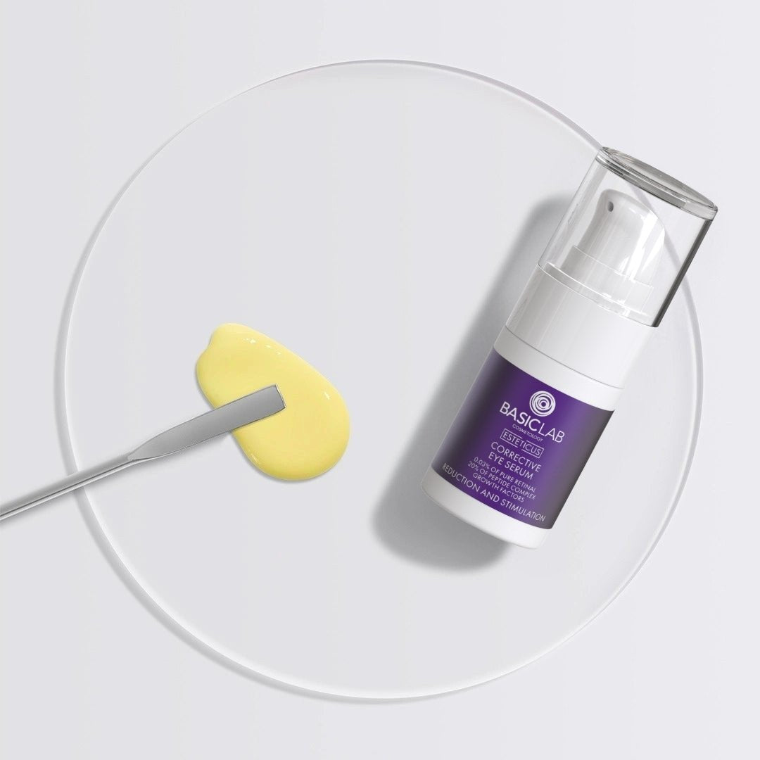 Natural Cosmetics ESTETICUS  Corrective Eye Serum with retinal 0.03%, 20% peptide complex and growth factors 15ml