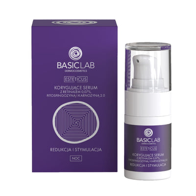 BasicLab Corrective serum with Retinal 0.07%, Phytosphingosine and Carnosine 2.0 15ml - BasicLab - Vesa Beauty