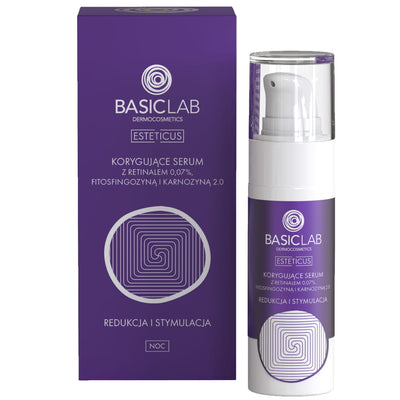 BasicLab Corrective serum with Retinal 0.07%, Phytosphingosine and Carnosine 2.0 30ml - BasicLab - Vesa Beauty