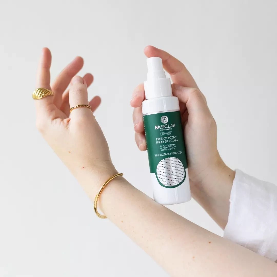 BasicLab DERMATIS Prebiotic body spray with 5% postbiotic, 3% prebiotics & azeloglycine 100ml - BasicLab - Vesa Beauty