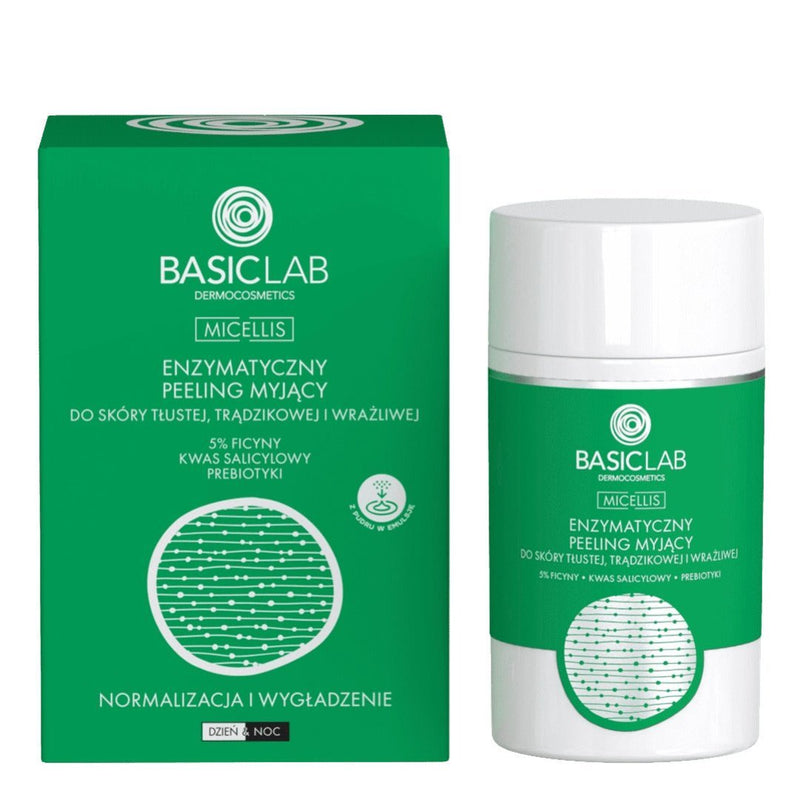 BasicLab Enzymatic cleansing peeling for oily, acne - prone and sensitive skin 35g - BasicLab - Vesa Beauty