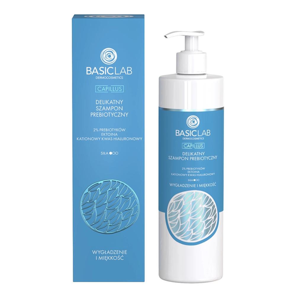 BasicLab Gentle Prebiotic Shampoo 2% prebiotics, ectoin, cationic hyaluronic acid 300ml - BasicLab - Vesa Beauty