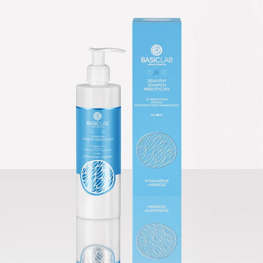 BasicLab Gentle Prebiotic Shampoo 2% prebiotics, ectoin, cationic hyaluronic acid 300ml - BasicLab - Vesa Beauty