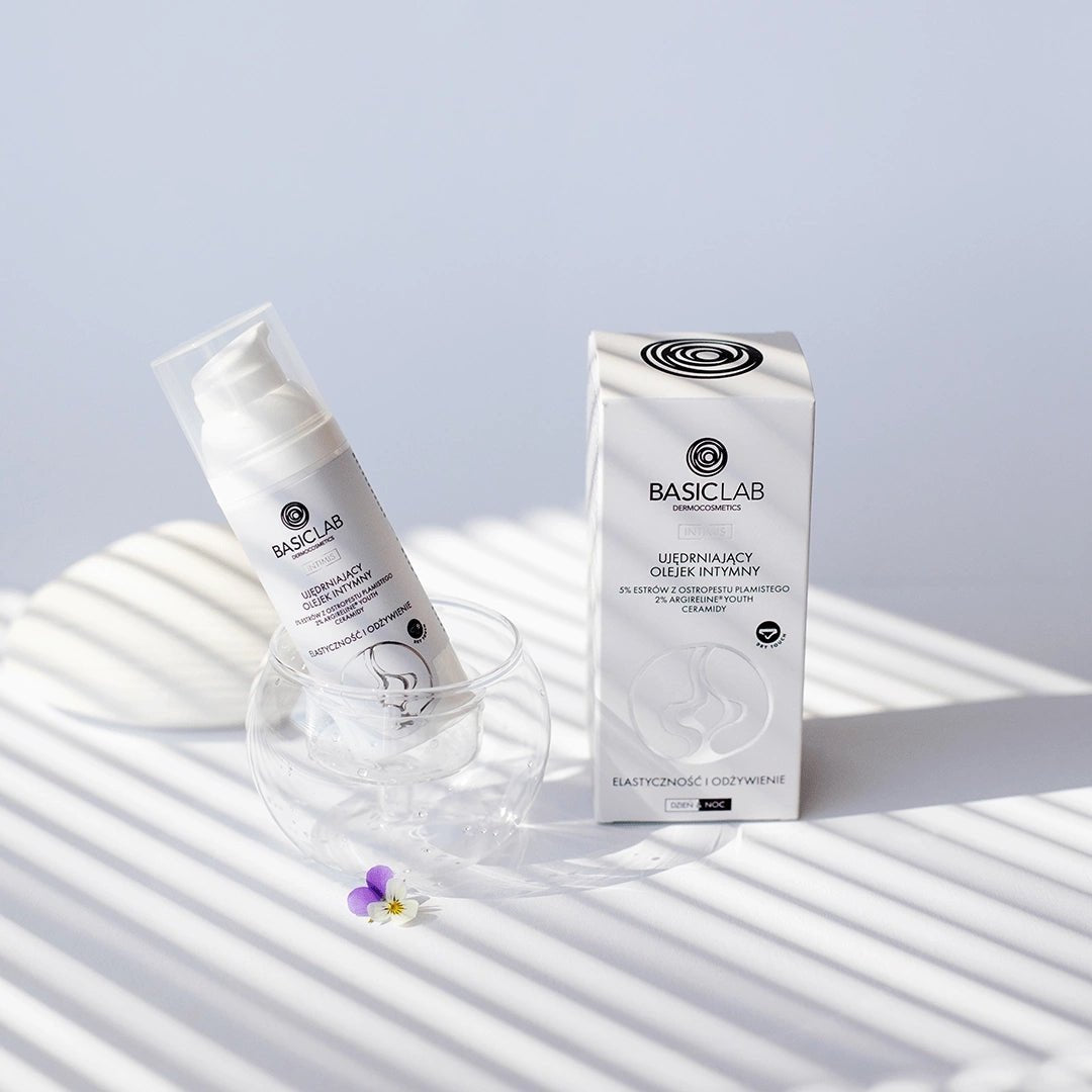 BasicLab INTIMIS Firming Intimate Oil with 5% milk thistle esters, 2% Argireline™ YOUth peptide, ceramides 50ml - BasicLab - Vesa Beauty
