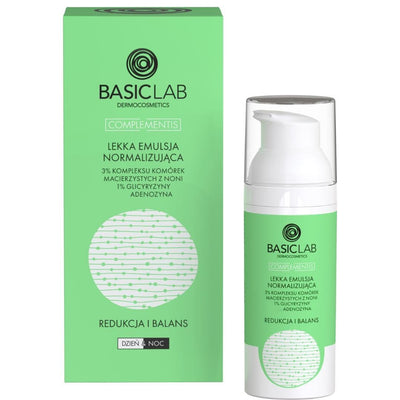 BasicLab Light Normalizing Emulsion with 3% of Noni stem cell complex, 1% of glycyrrhizin & adenosine 50ml - BasicLab - Vesa Beauty