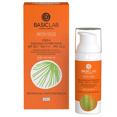 BasicLab Light Protective Emulsion SPF50+ PPD:52,3 50ml - BasicLab - Vesa Beauty