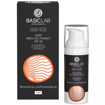 BasicLab Masculis - Light face cream SPF30 50ml - BasicLab - Vesa Beauty