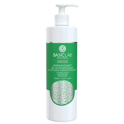 BasicLab Normalizing cleansing gel for oily, acne-prone and sensitive skin 300ml - BasicLab - Vesa Beauty