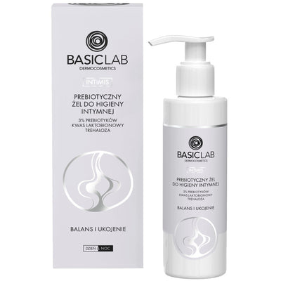 BasicLab Prebiotic Intimate Hygiene Gel 3% Prebiotics, Lactobionic Acid, Trehalose 200ml - BasicLab - Vesa Beauty