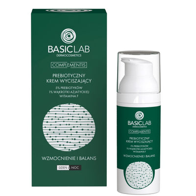 BasicLab Prebiotic Soothing Cream with 5% of prebiotics, 1% of Centenella Asiatica & Vitamin F 50ml - BasicLab - Vesa Beauty