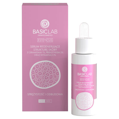 BasicLab Regenerating Serum with 1% Ceramides, 2% prebiotic 30ml - BasicLab - Vesa Beauty