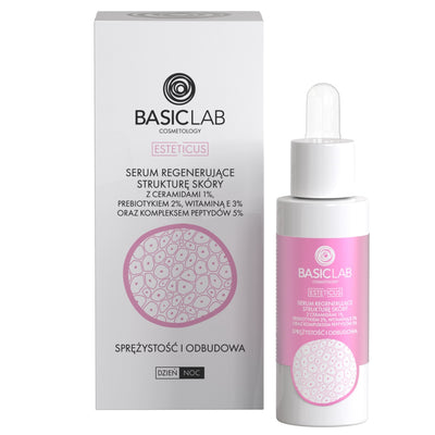 BasicLab Regenerating Serum with 1% Ceramides and 5% Peptide Complex 30ml - BasicLab - Vesa Beauty