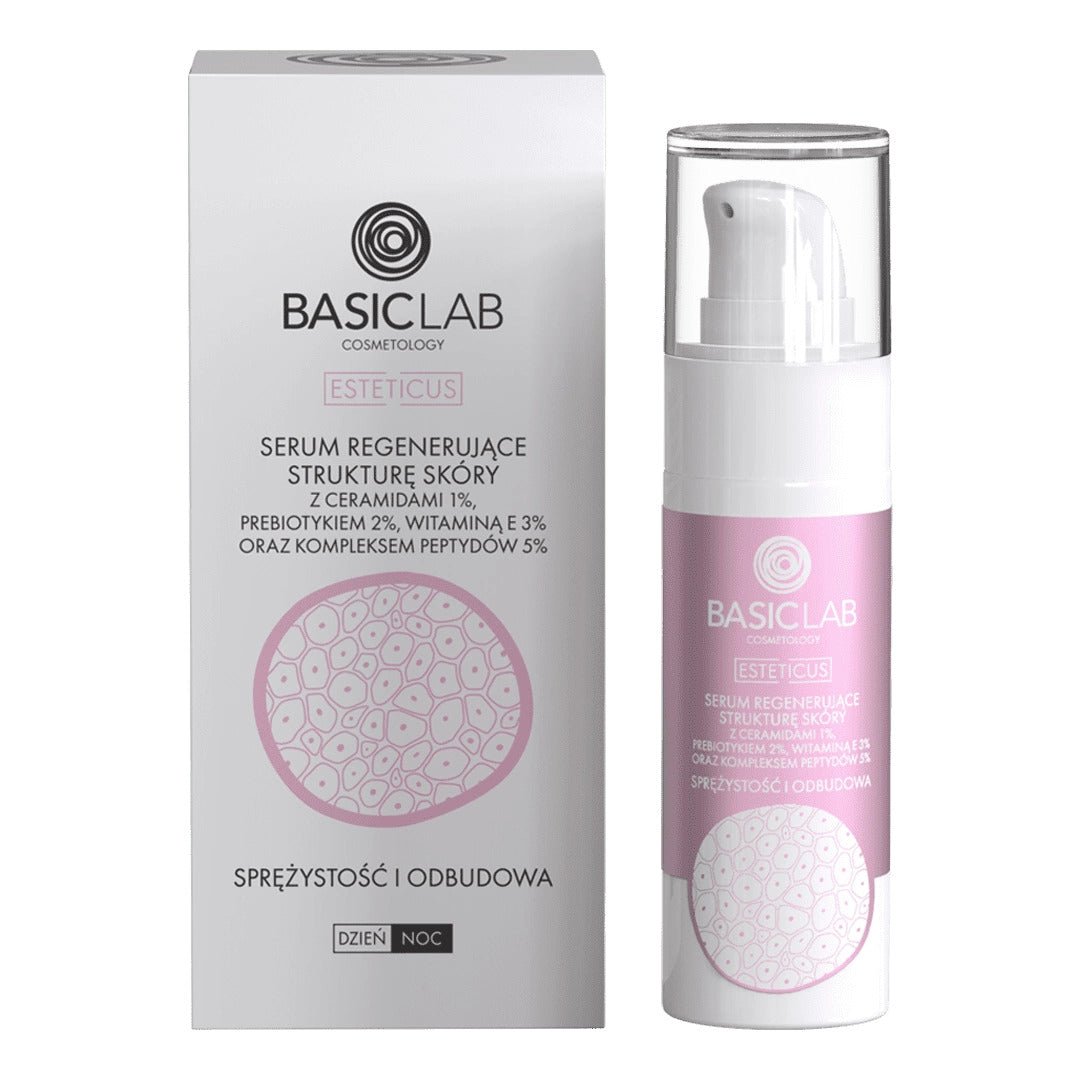 BasicLab Regenerating Serum with 1% Ceramides and 5% Peptide Complex 30ml - BasicLab - Vesa Beauty