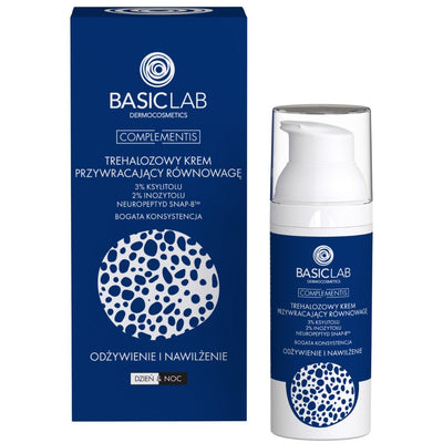 BasicLab Rich Trehalose Balance Restoring Cream - 3% xylitol, 2% inositol, Neuropeptide SNAP-8™ 50ml - BasicLab - Vesa Beauty