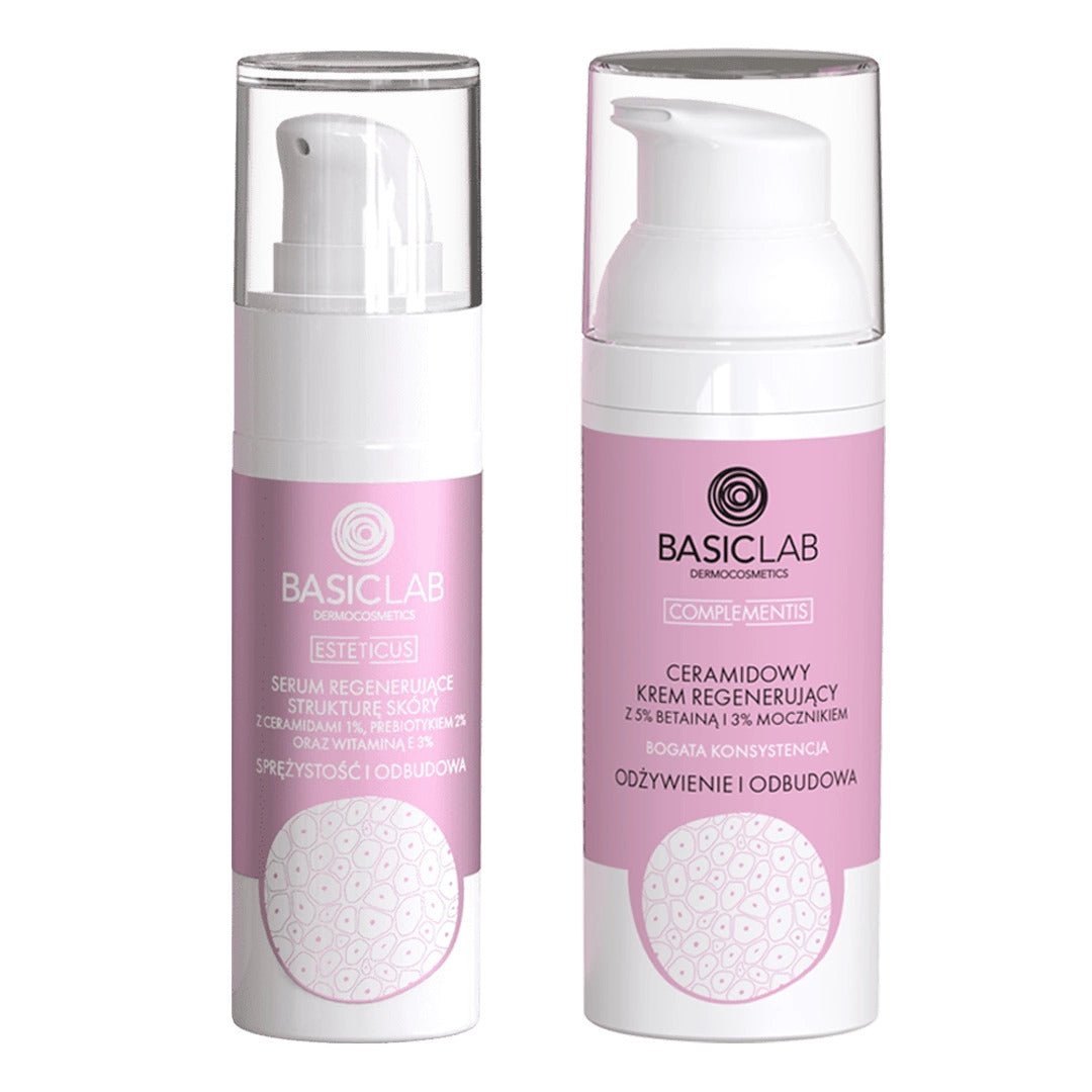 BasicLab SET: Regenerating duo with ceramides - Serum and Rich Cream - BasicLab - Vesa Beauty