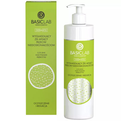 BasicLab Smoothing Cleansing Gel against Imperfections with 0,5% BHA 300ml - BasicLab - Vesa Beauty