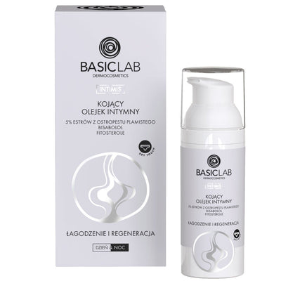 BasicLab Soothing Intimate Oil with 5% Milk Thistle Esters, Bisabolol & Phytosterols 50ml - BasicLab - Vesa Beauty