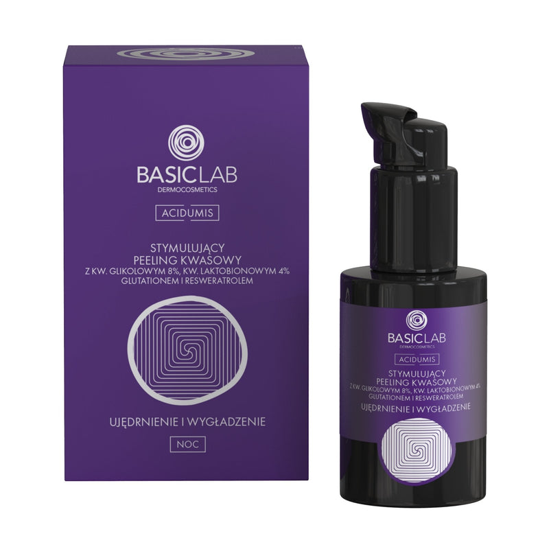 BasicLab Stimulating acid peeling with glycolic acid 8% 30ml - BasicLab - Vesa Beauty