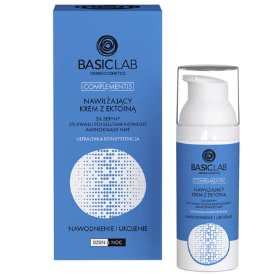 BasicLab Ultralight Moisturizing Cream with Ectoin, 3% Serine, 2% Polyglutamic Acid, NMF Amino Acids 50ml - BasicLab - Vesa Beauty