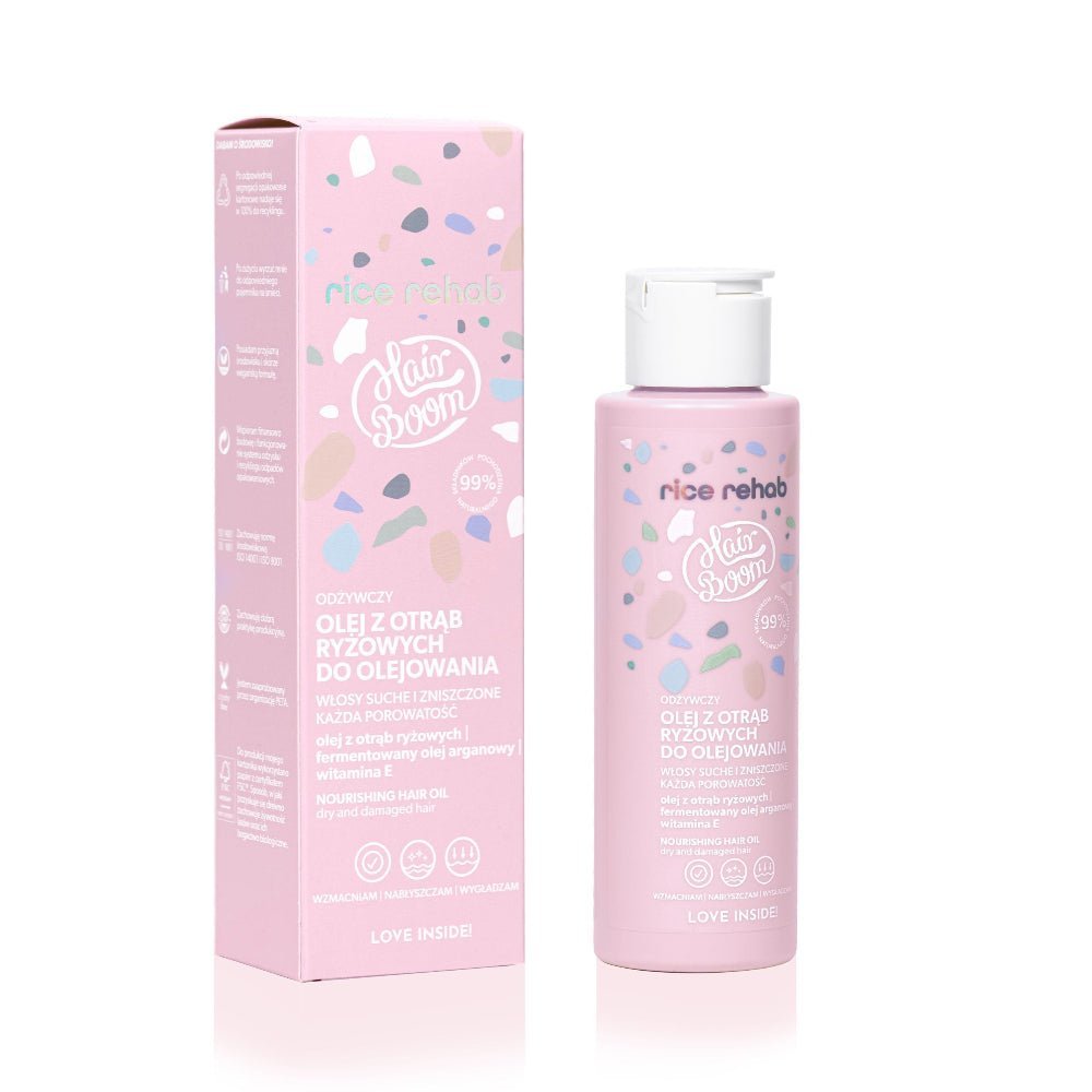 🎁 BB 31/01/2027 RICE REHAB Nourishing Hair Oil for dry & damaged hair 100ml (100% off) - HairBoom - Vesa Beauty