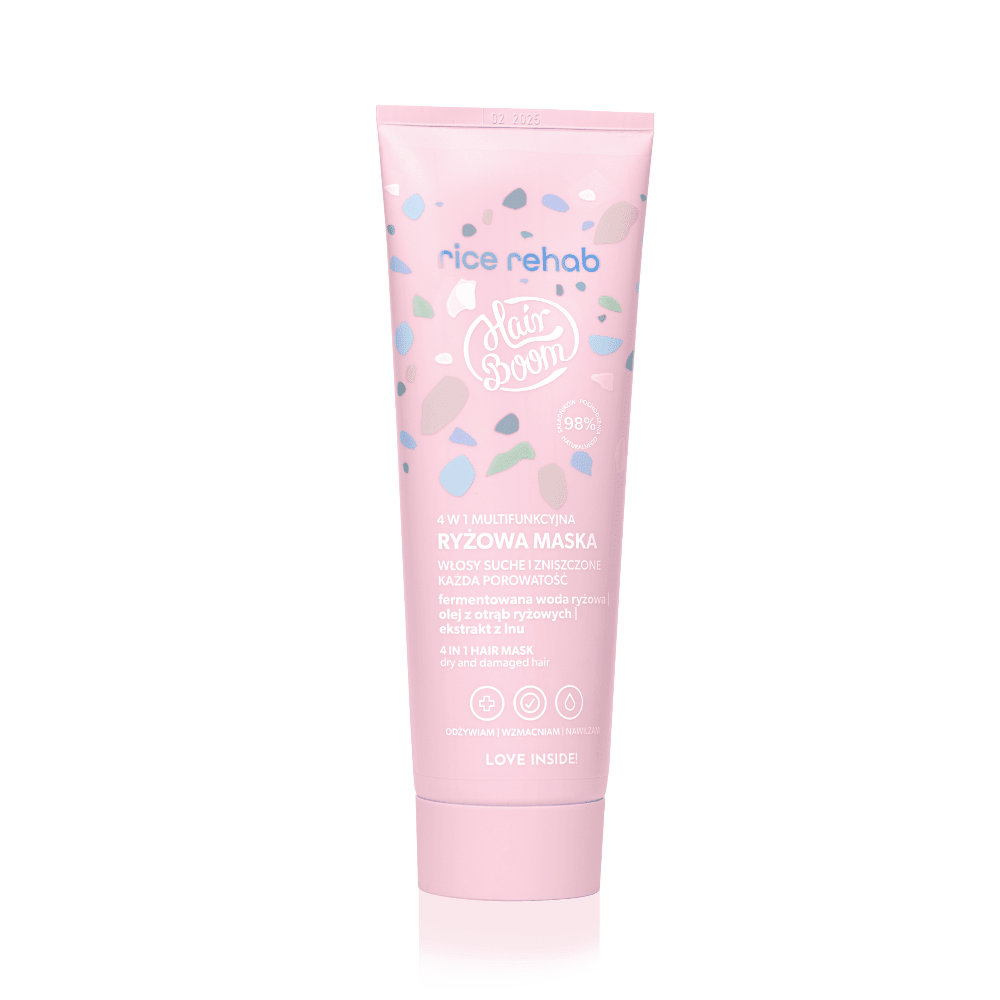 🎁 BB 31/12/2028 RICE REHAB 4in1 Hair Mask for dry & damaged hair 200ml (100% off) - HairBoom - Vesa Beauty