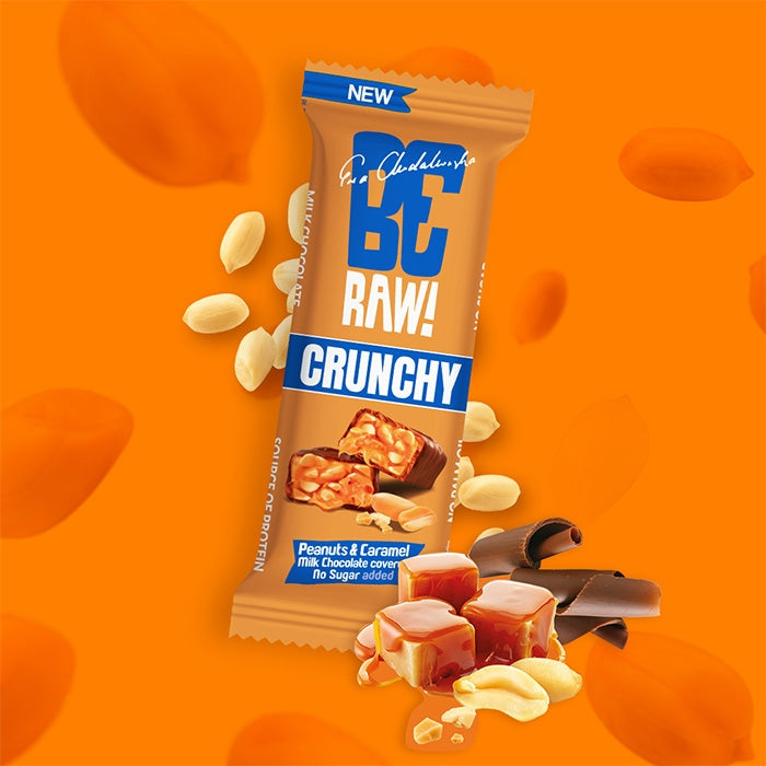 15x Be Raw Baton Crunchy Peanuts & Caramel 40g