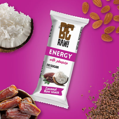 Be Raw Energy Bar - Coconut 40g - Be Raw - Vesa Beauty