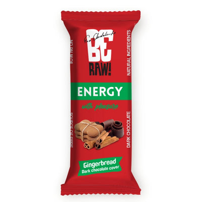 Be Raw Energy Bar - Gingerbread Dark Chocolate cover 40g - Be Raw - Vesa Beauty