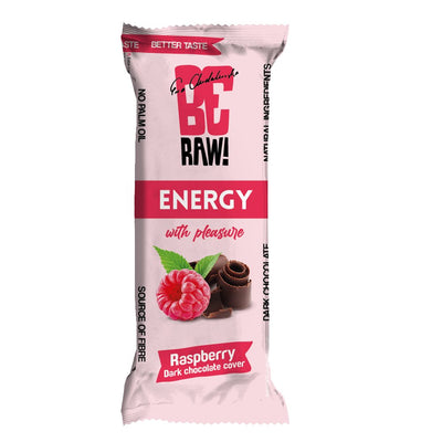 Be Raw Energy Bar - Raspberry Dark chocolate cover 40g - Be Raw - Vesa Beauty
