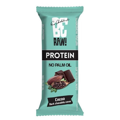Be Raw Protein 26% Bar - Cocoa dark chocolate cover 40g - Be Raw - Vesa Beauty